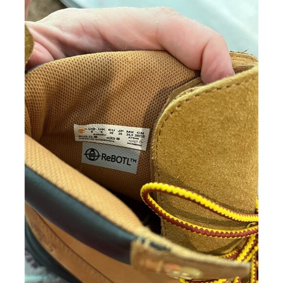 NEW Timberland Boots Women's Size 8 Sky 6-inch Wheat Tan in Lace Up Platform - Picture 10 of 10